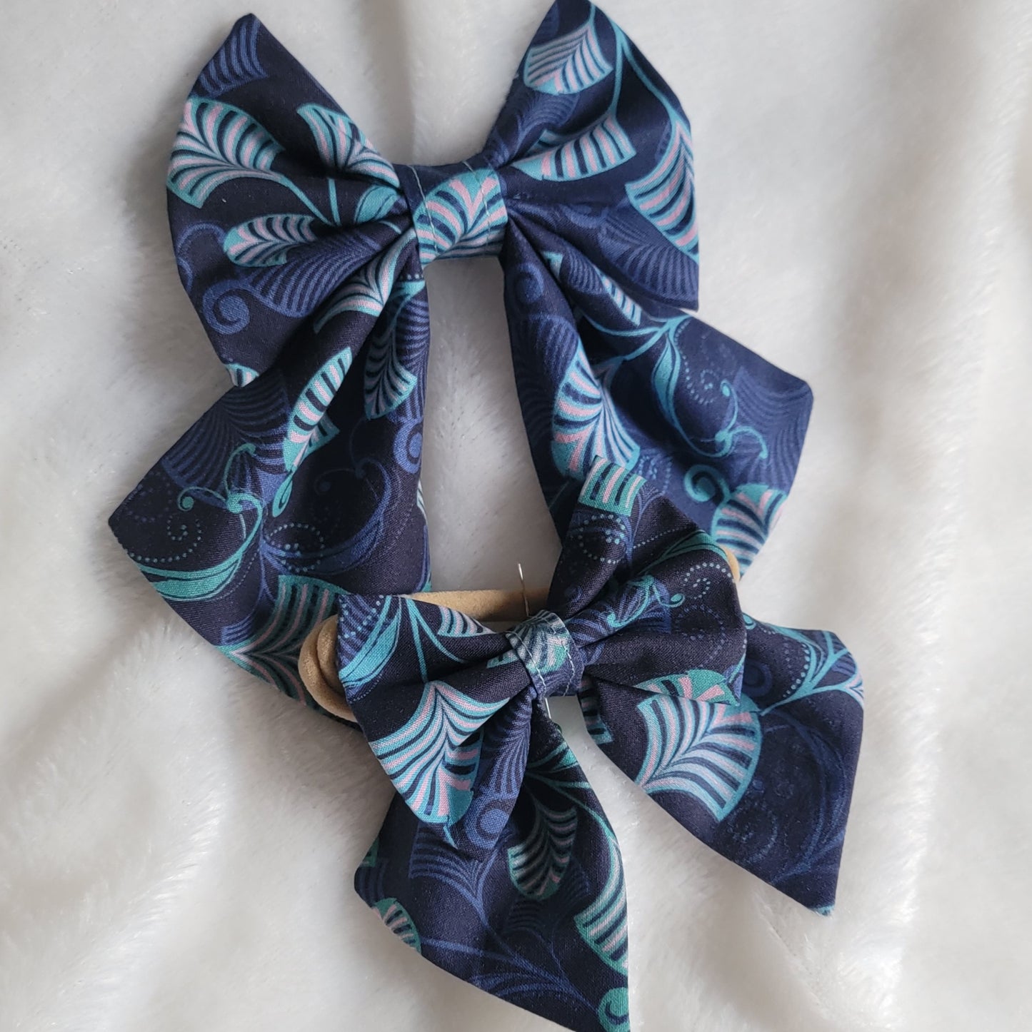Custom - baby bow & dog bow set