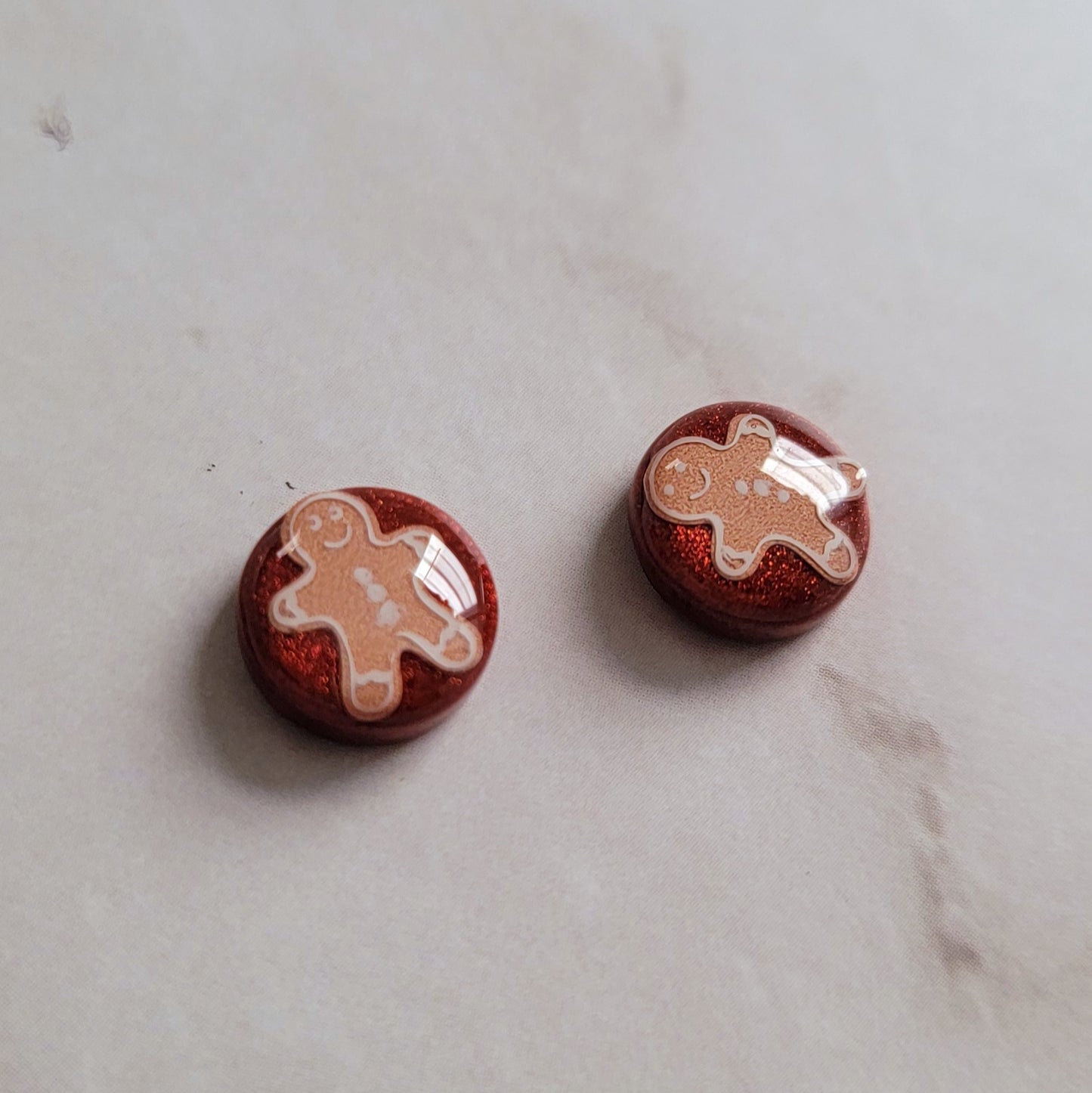 Gingerbread Resin Post Earrings