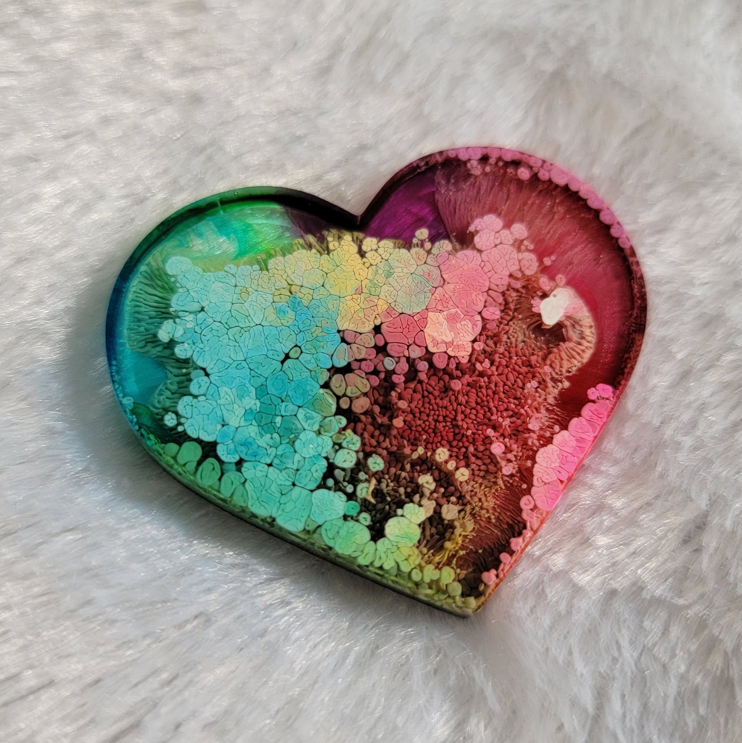 Rainbow Ink Swirl Hearts