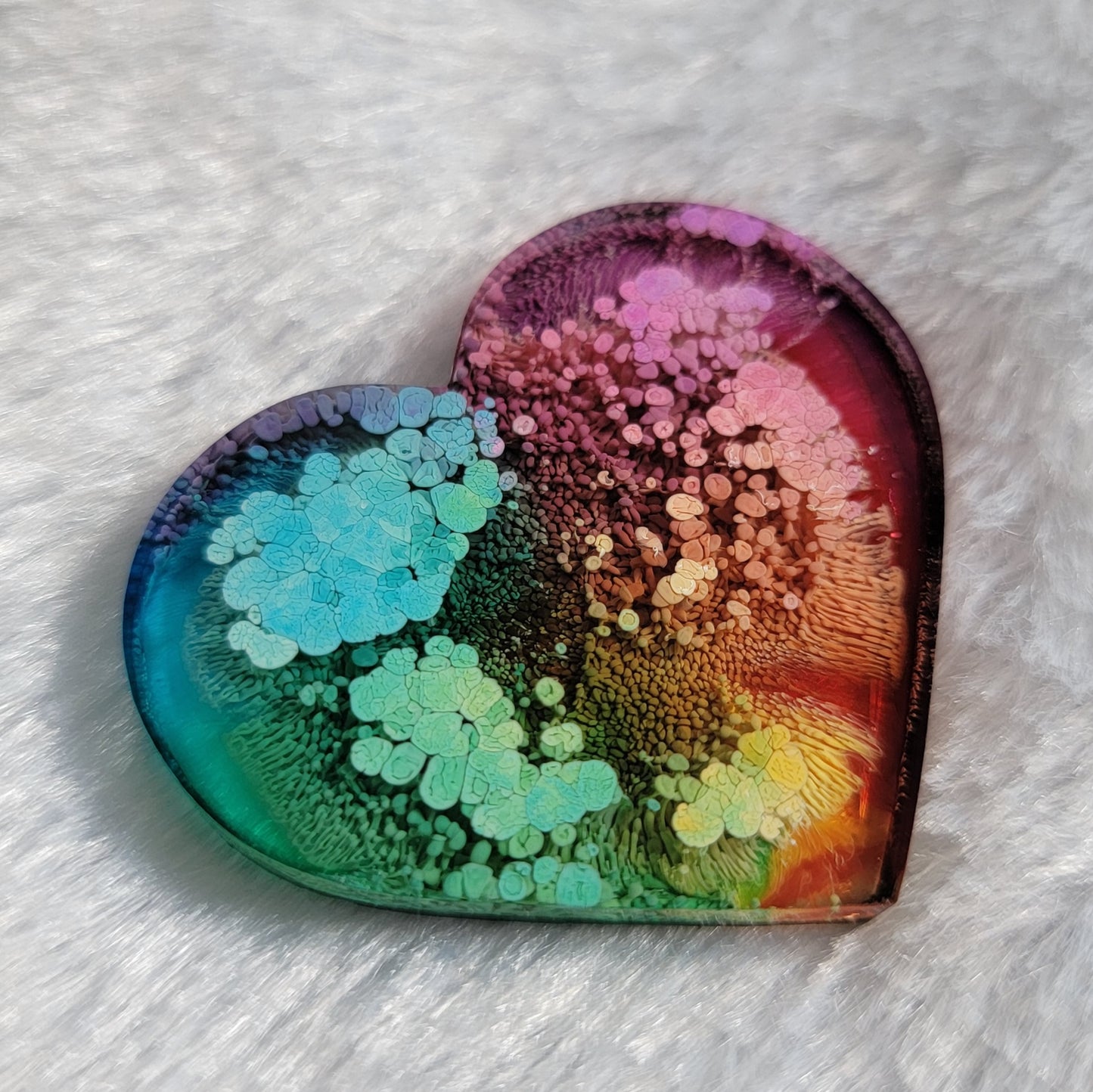 Rainbow Ink Swirl Hearts