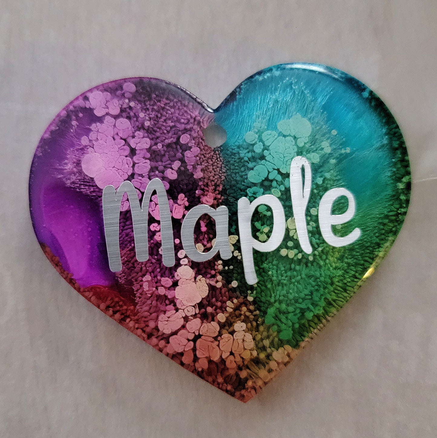 Rainbow Ink Swirl Hearts