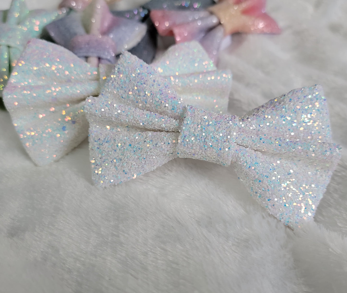 Winter Pastel Glitter Bows