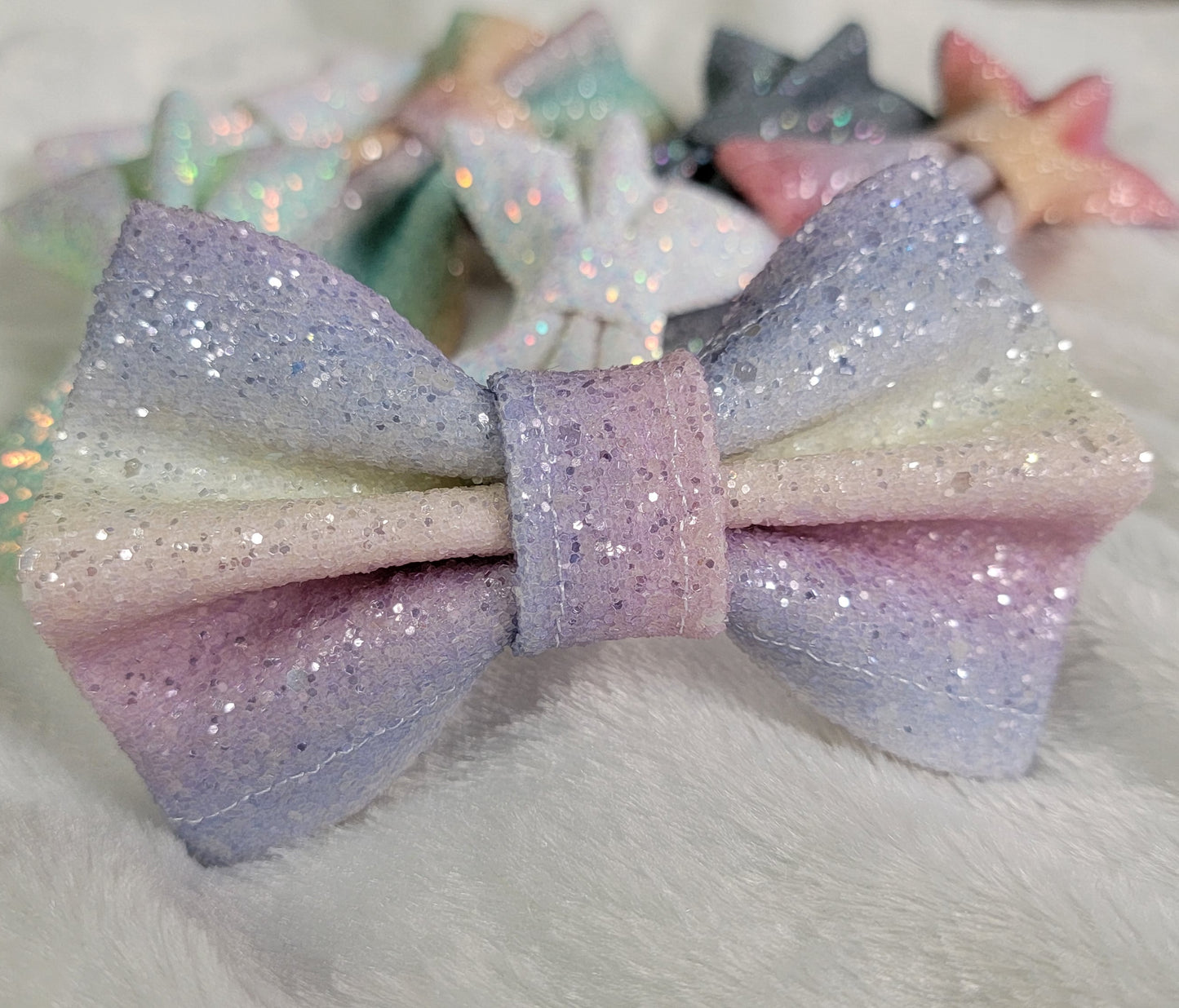 Winter Pastel Glitter Bows