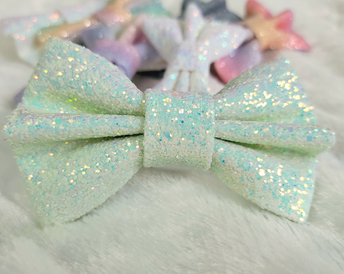 Winter Pastel Glitter Bows