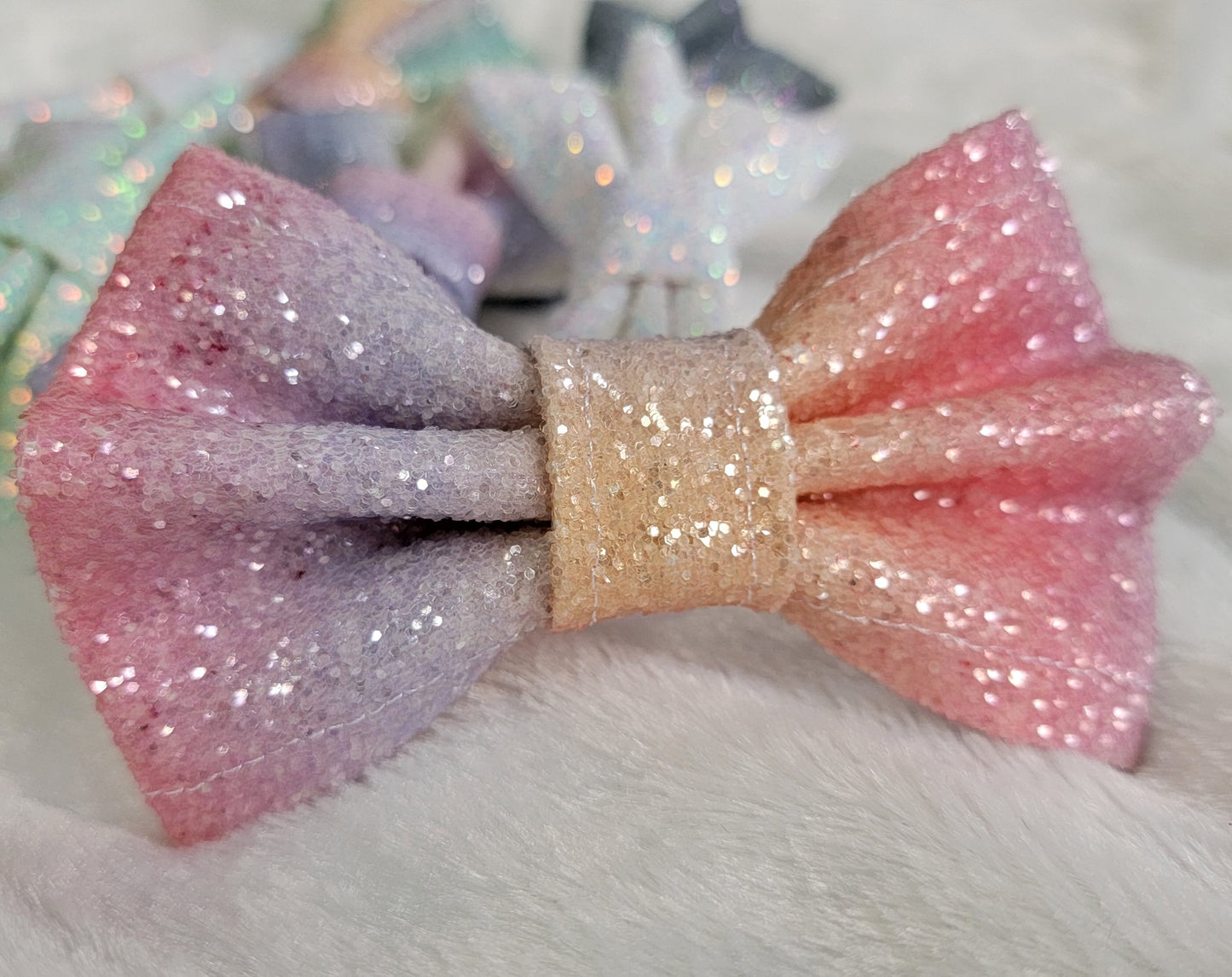 Winter Pastel Glitter Bows
