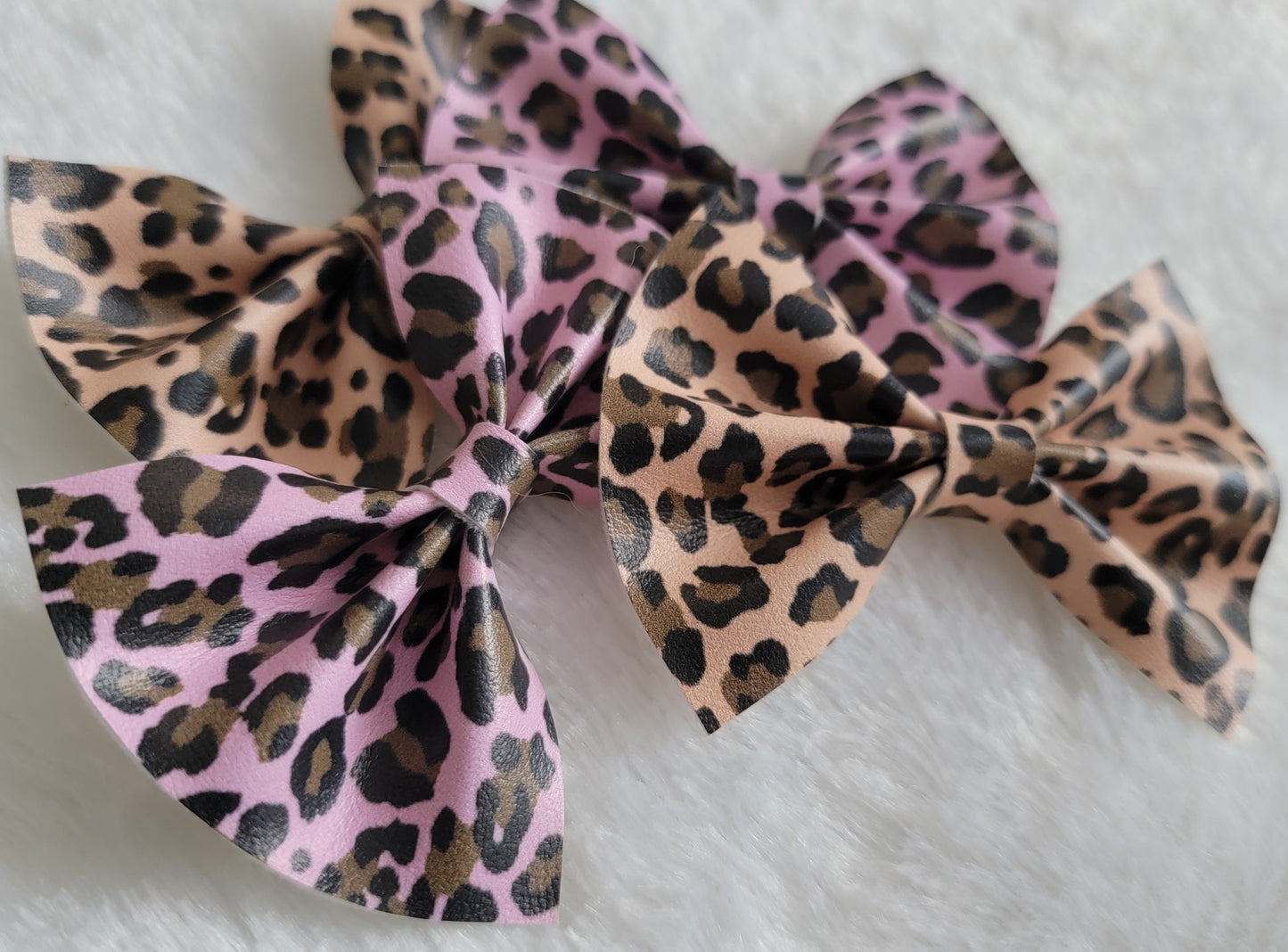 Leopard Hair Bows