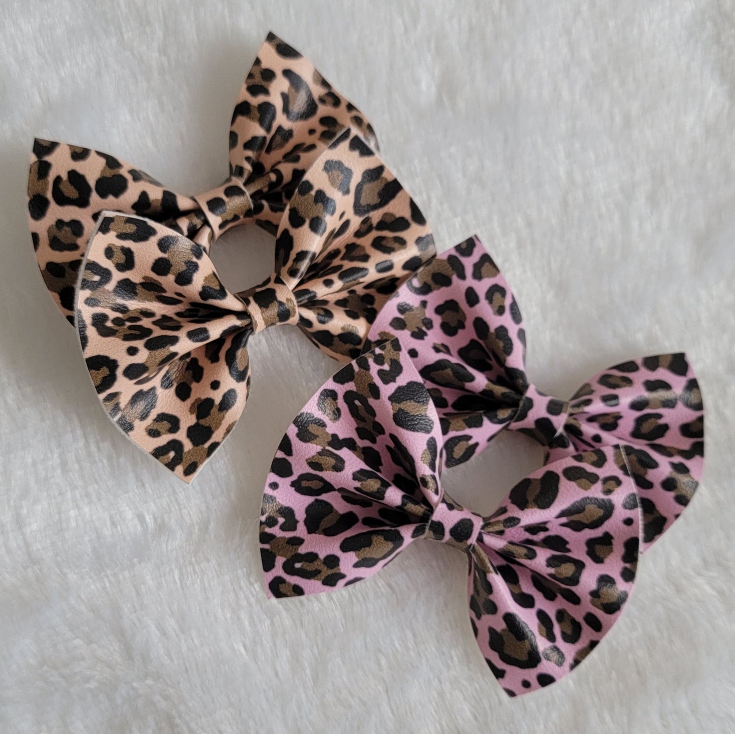 Leopard Hair Bows