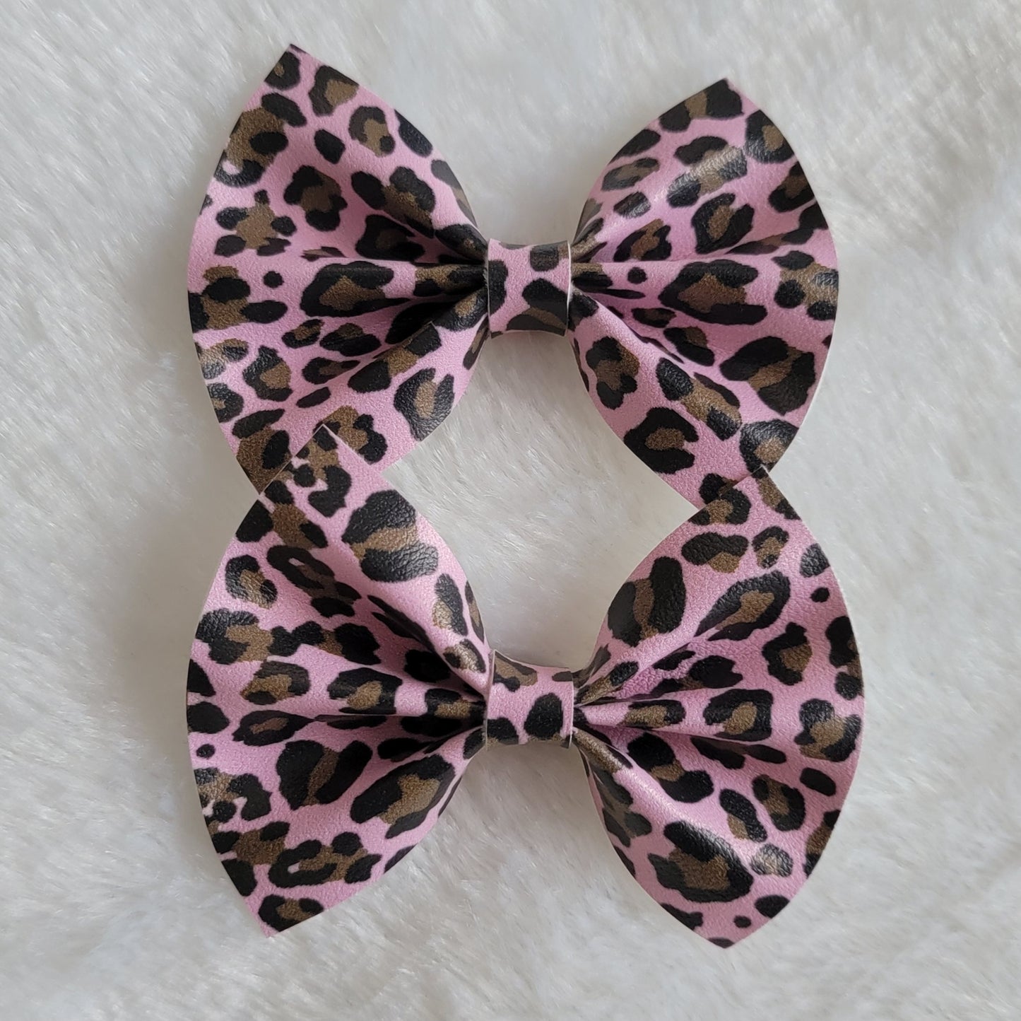 Leopard Hair Bows