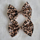 Leopard Hair Bows