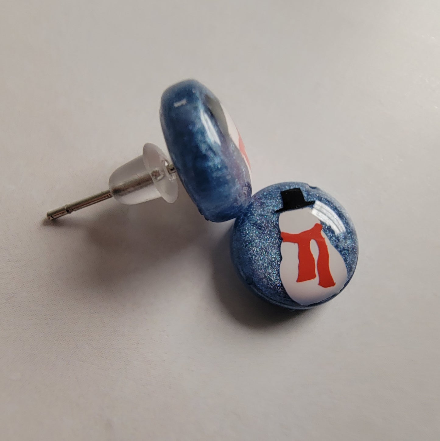Snowman Resin Post Earrings