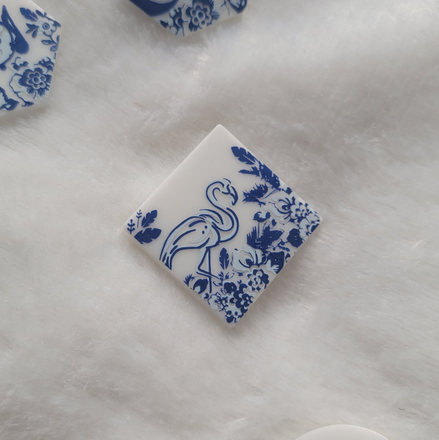 Flamingo in delft blue