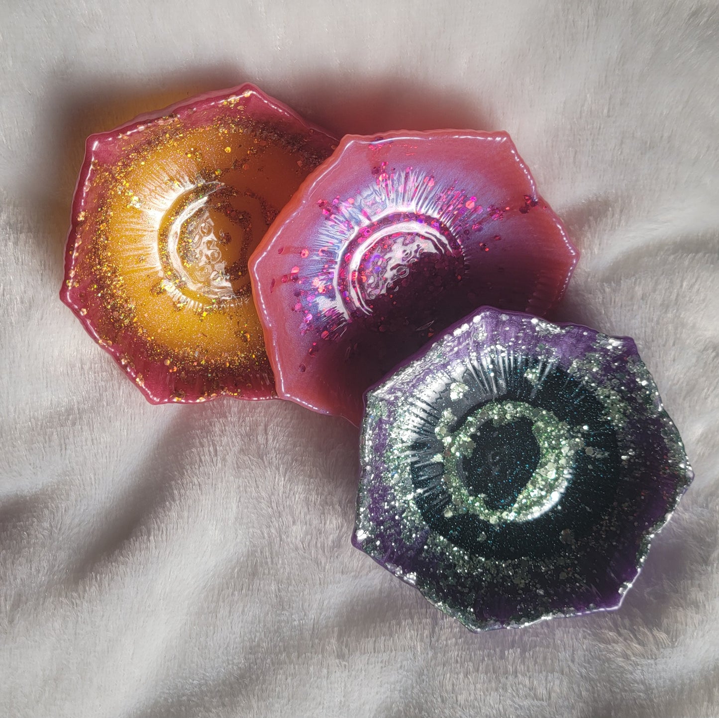 Pink Marigold Lotus Blossom Dish