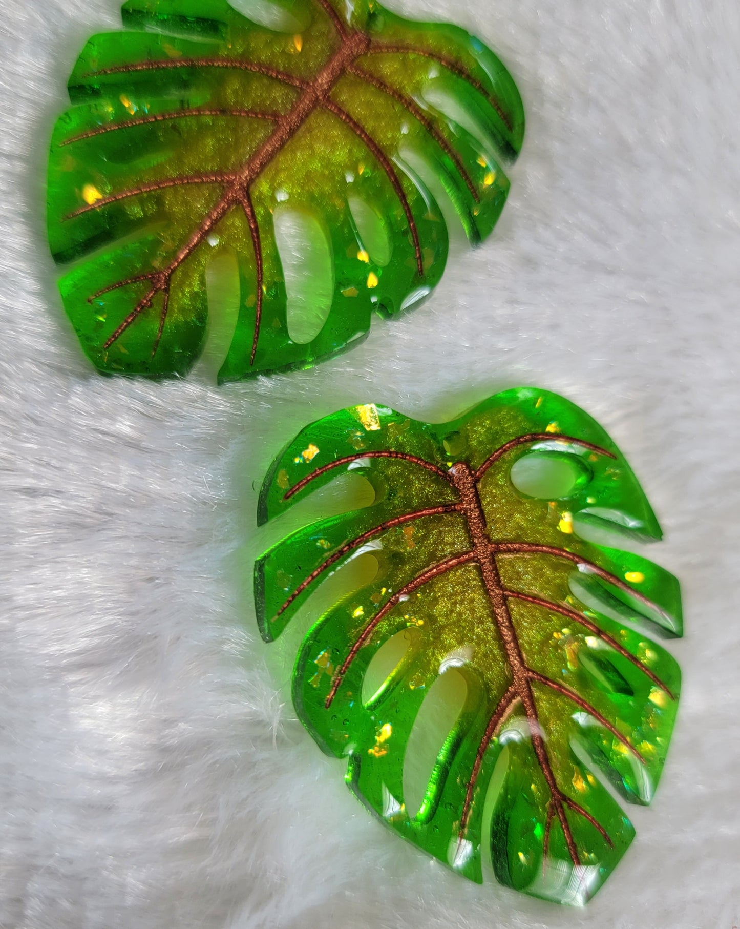 Glam Green Monstera Leaves