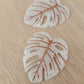 White Satin Monstera Leaves