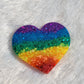 Rainbow Glitter Stripe Hearts