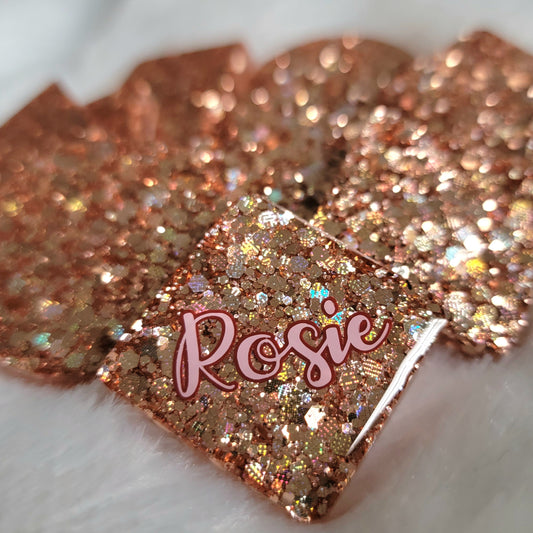 Rosey Gold Glitter